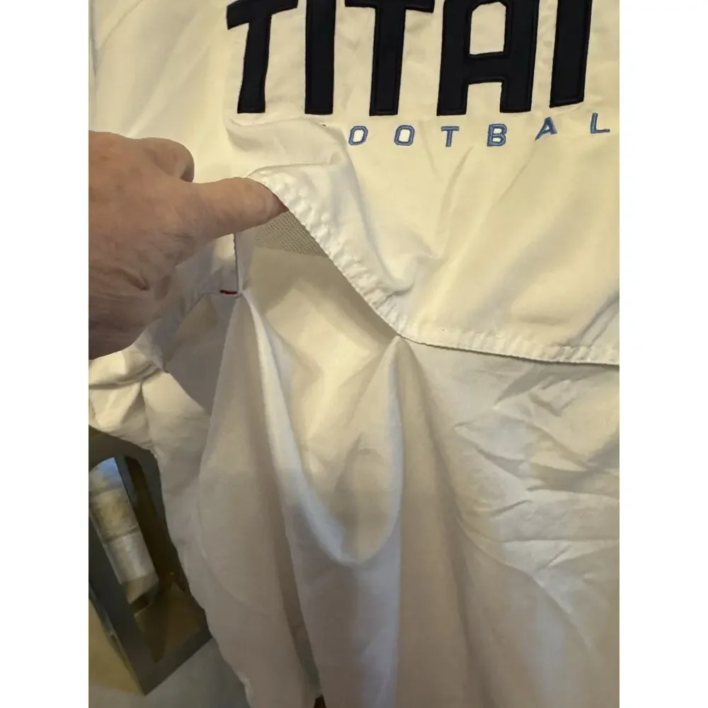 Reebok NFL Tennessee Titans Pullover Jacket Windbreaker 2XL White Blue